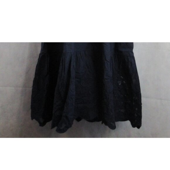 On 34th Women's Cotton Embroidered A-Line Maxi Dress, Intrepid Dark Blue, Small - Picture 4 of 8